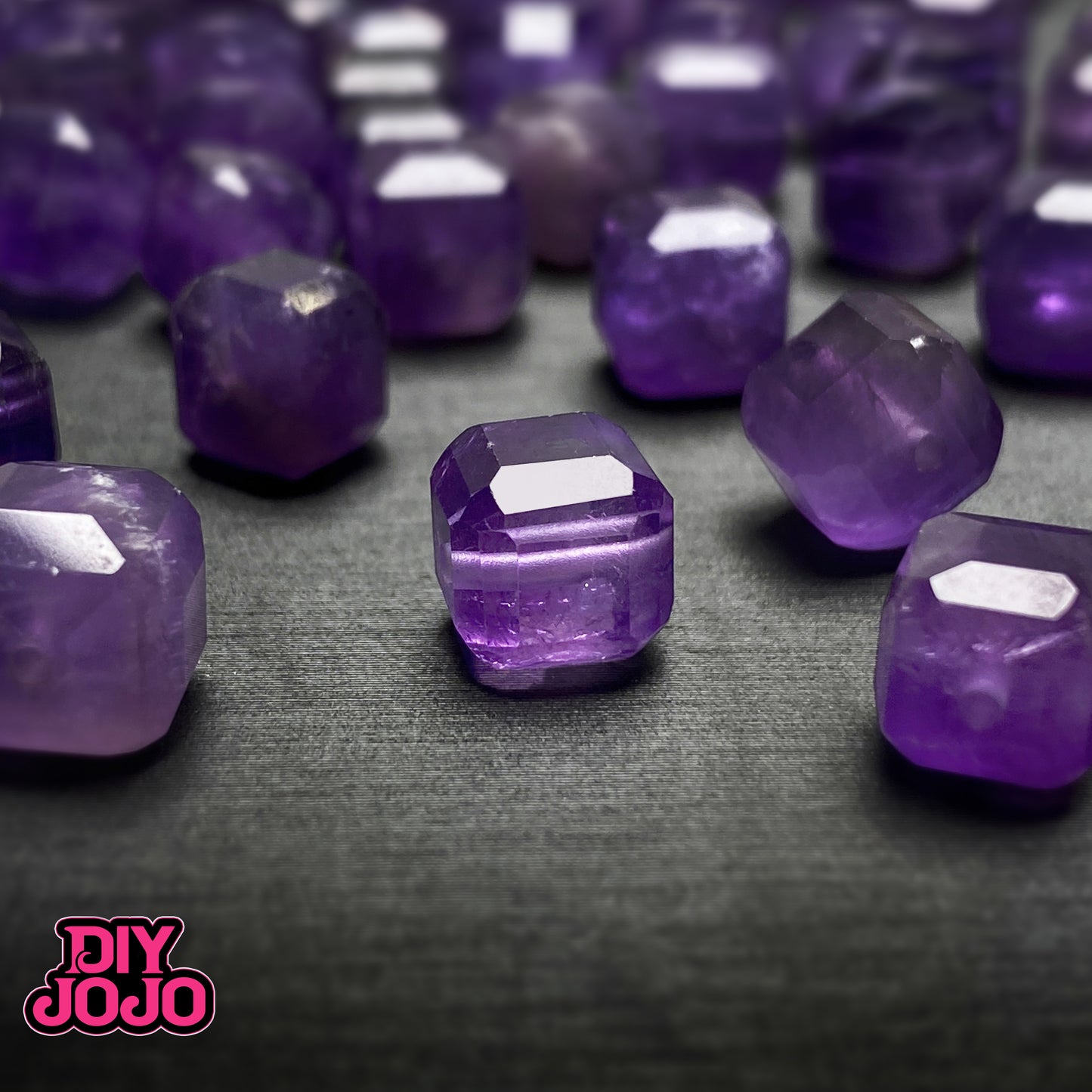~残りわずか~【R2608】神聖の紫ーDIY JOJO厳選 高品質天然アメジスト(キューブ型)