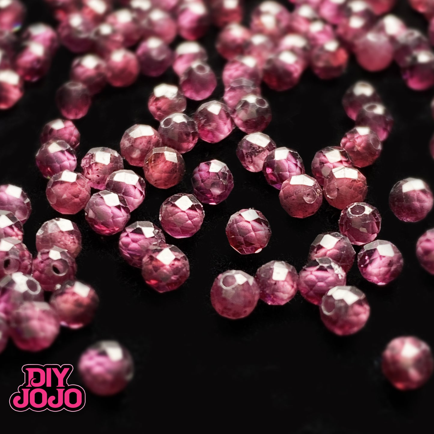 【R2609】不変の愛ー DIY JOJO厳選 ミニ天然石ロードライトガーネット(約3mm)