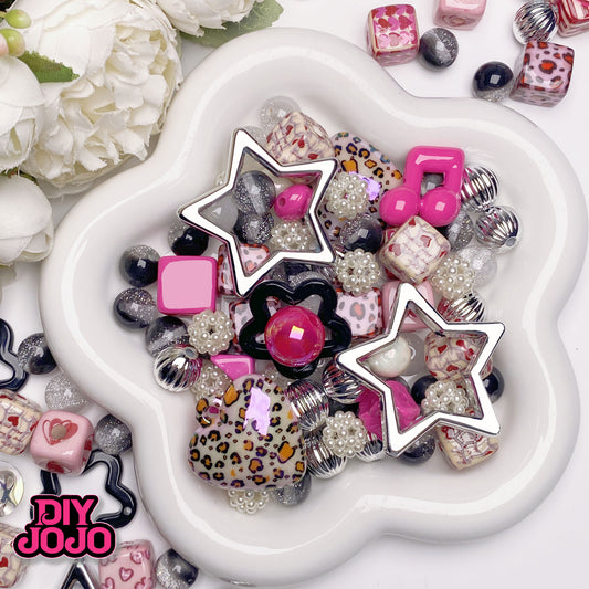 【R2700】お洒落な君ーアクリルビーズ＆レジンビーズ