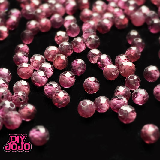 【R2609】不変の愛ー DIY JOJO厳選  ミニ天然石ロードライトガーネット(約3mm)